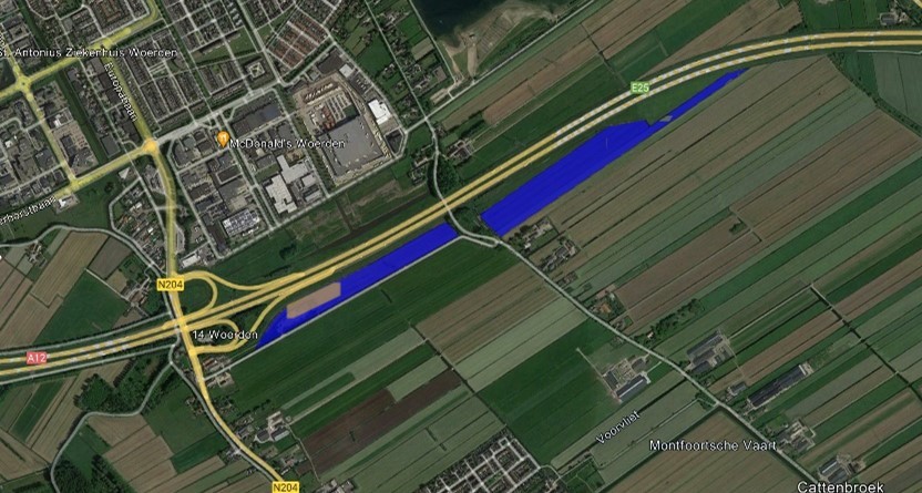 Situatieschets hoogspanningsstation Linschoten