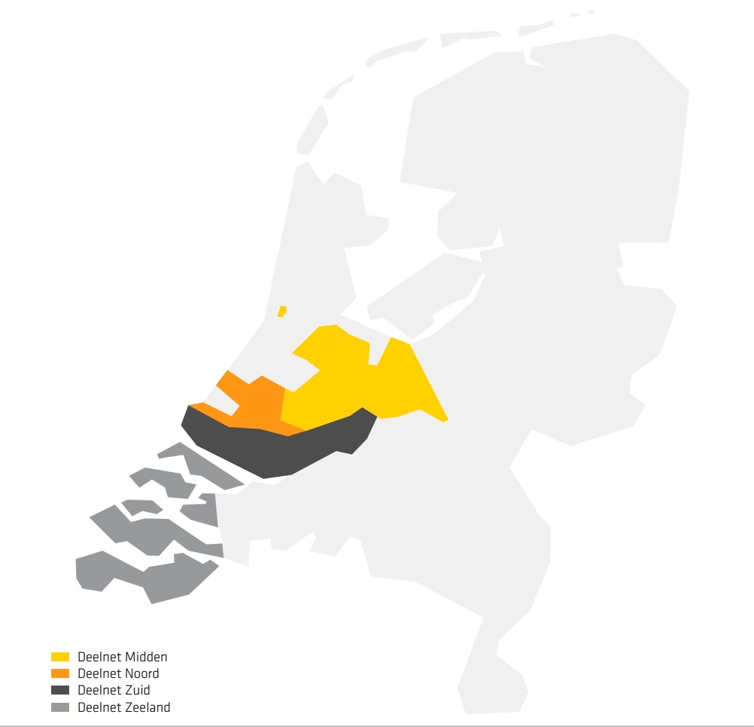 Regioverdeling van Stedin